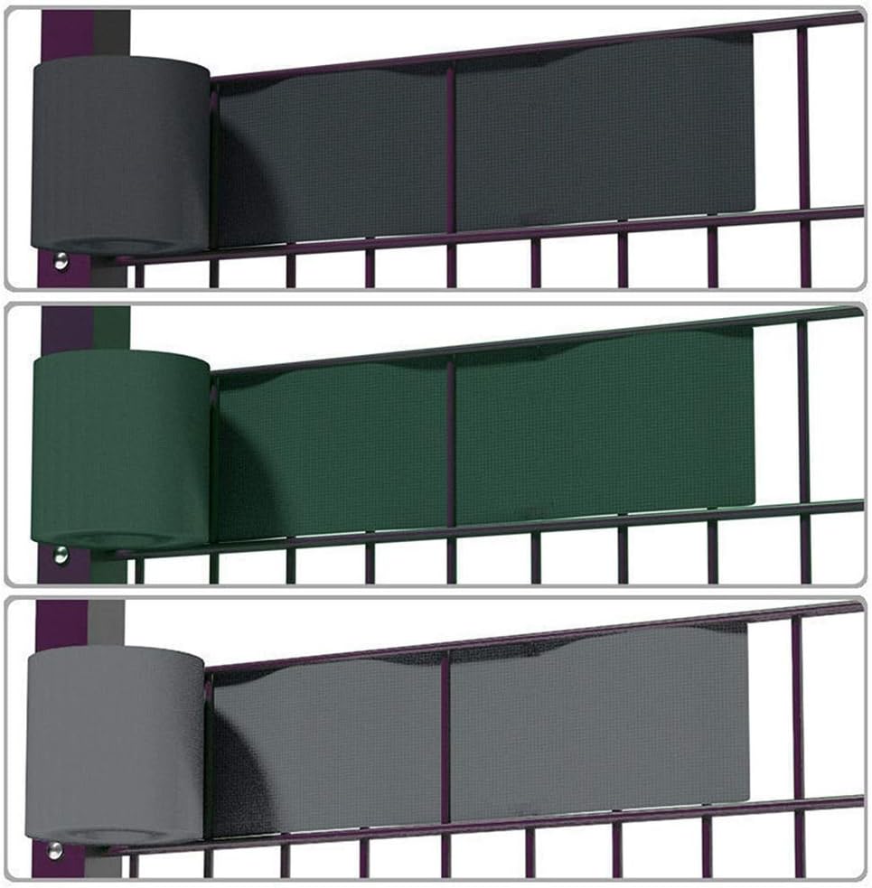 PVC Privacy Screen Strips for Metal Parallel Bars Fence Outdoor 100% Blocked Sight UV Protection Decoration for Garden Balcony Cover with Clips, 21 Sizes (Color : Gray, Size : 0.19x