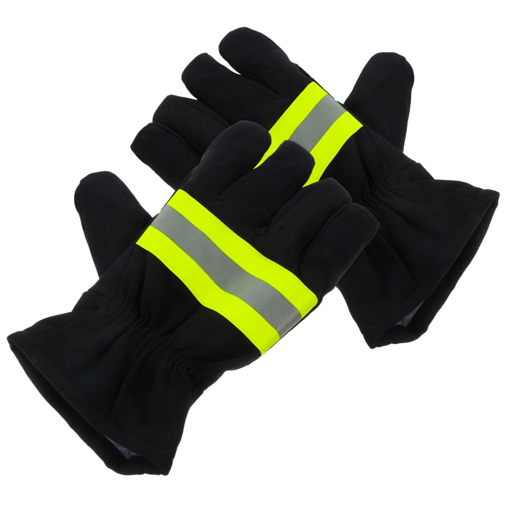 5 Pares Guantes Ignífugos Guantes De Trabajo Con Tira Reflectante De Bombero De Bombero De Trabajo Aislantes Algodón