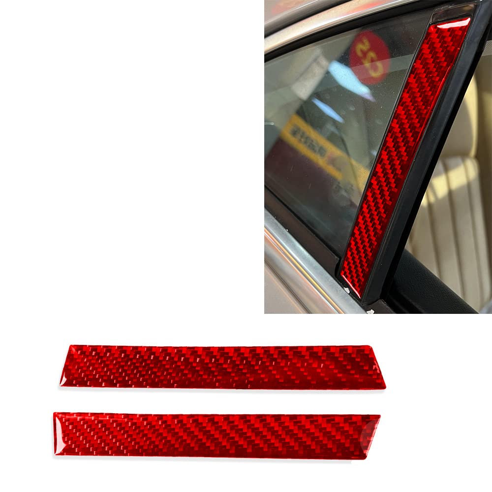 ontto Autozubehör Außenfenster B-Säule Aufkleber Dekorieren Abdeckung Trim Fit für Mercedes-Benz CLS C219 2004-2009 Rot