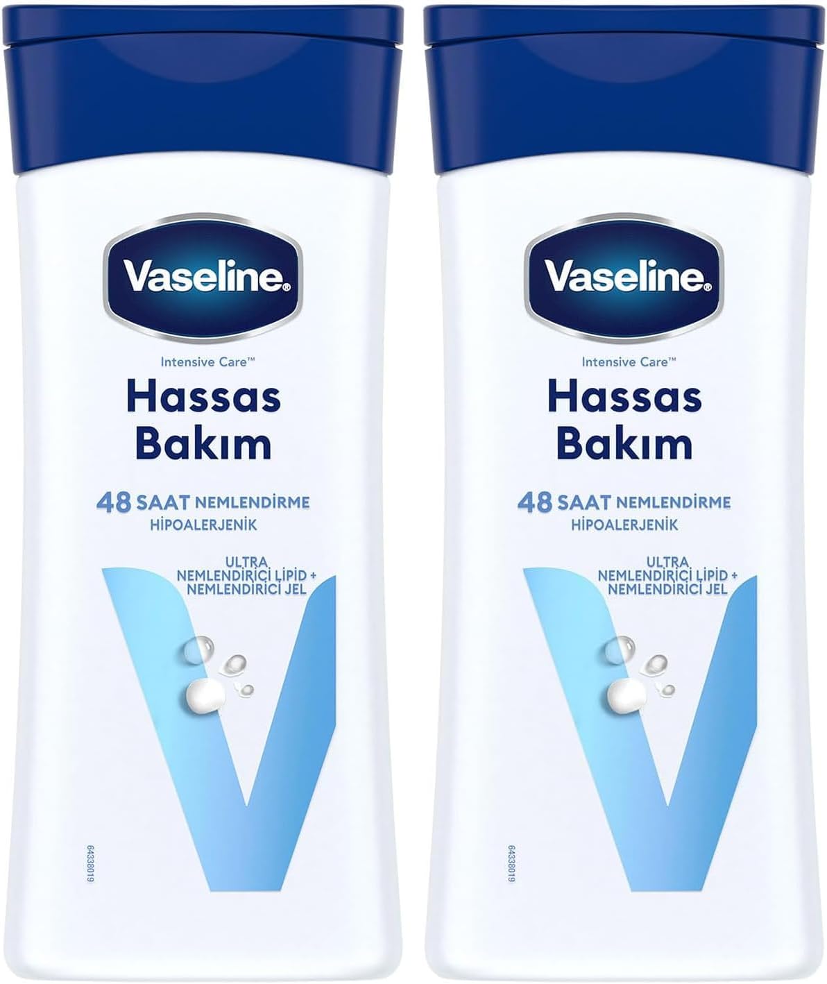 Vaseline Vücut Losyonu Hassas Bakım Kuru Çok Kuru ve Hassas Ciltler İçin 200 ml (2 paketi)