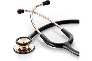 Adscope 603 Clinician Stethoscope with Tunable AFD Technology, 31 inch Length, Rose Gold Black