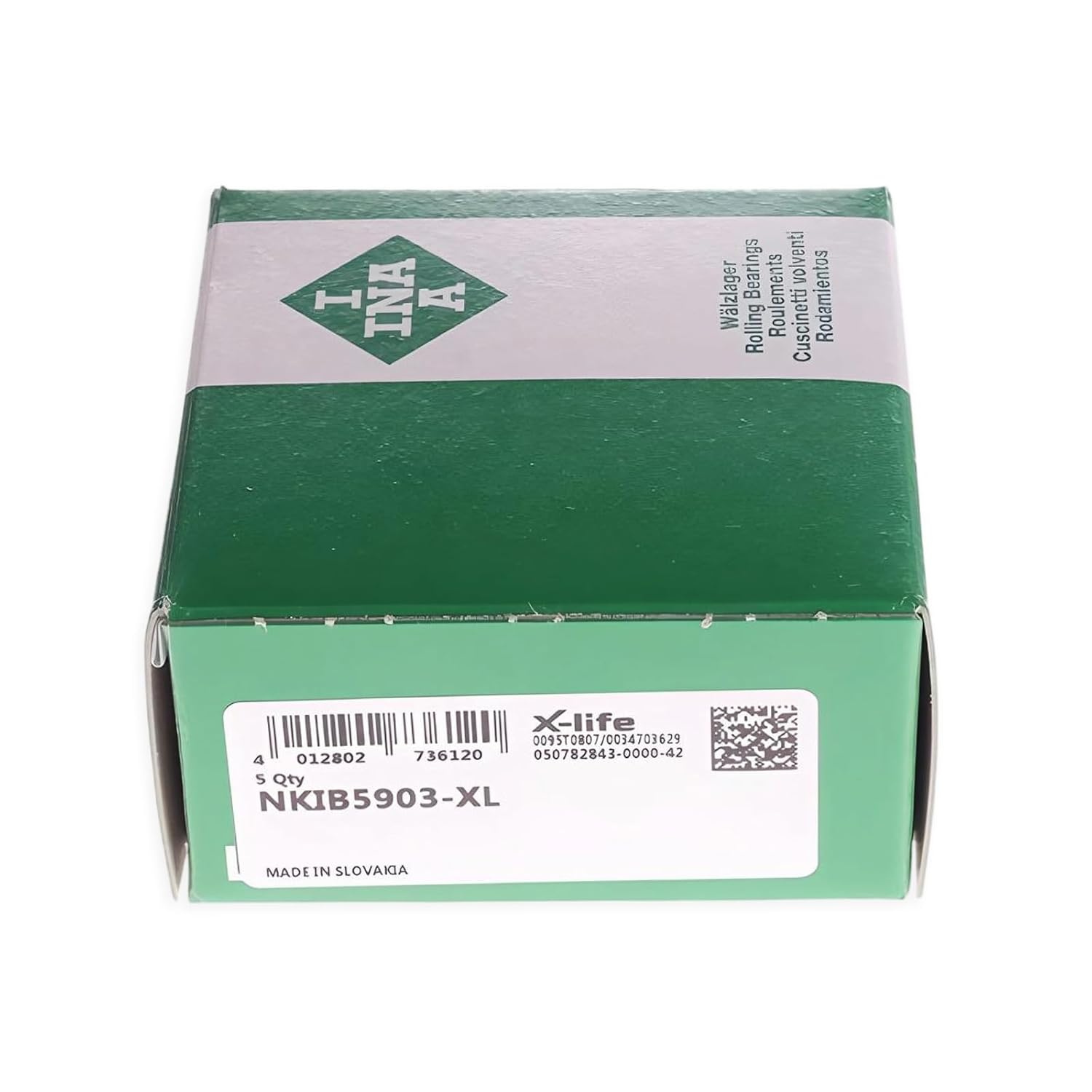 INA NKIB5903-XL Combined Needle Roller/Angular Contact Ball Bearing for axial Loads in Both Directions Low Cross Section Separable Design Double Direction axial Component NKIB5903