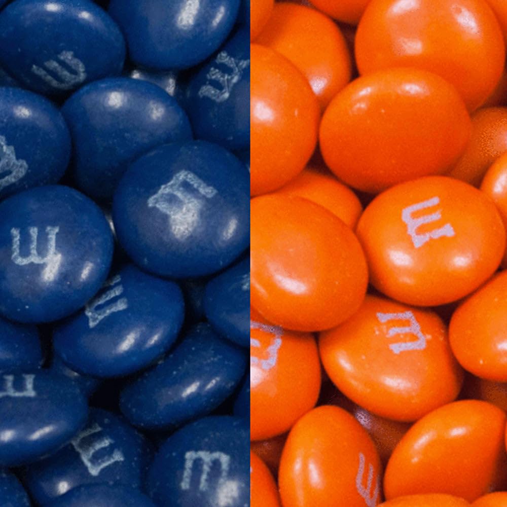 1.5 lbs Dark Blue & Orange M&Ms Milk Chocolate Candy