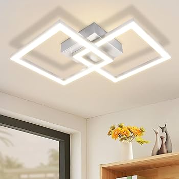ZMH Lámpara De Techo LED Moderna Para Sala De Estar, 12/24 W, Cocina, Luz Cálida, Blanco, Negro, Retro, Pasillo. | Leroy Merlin