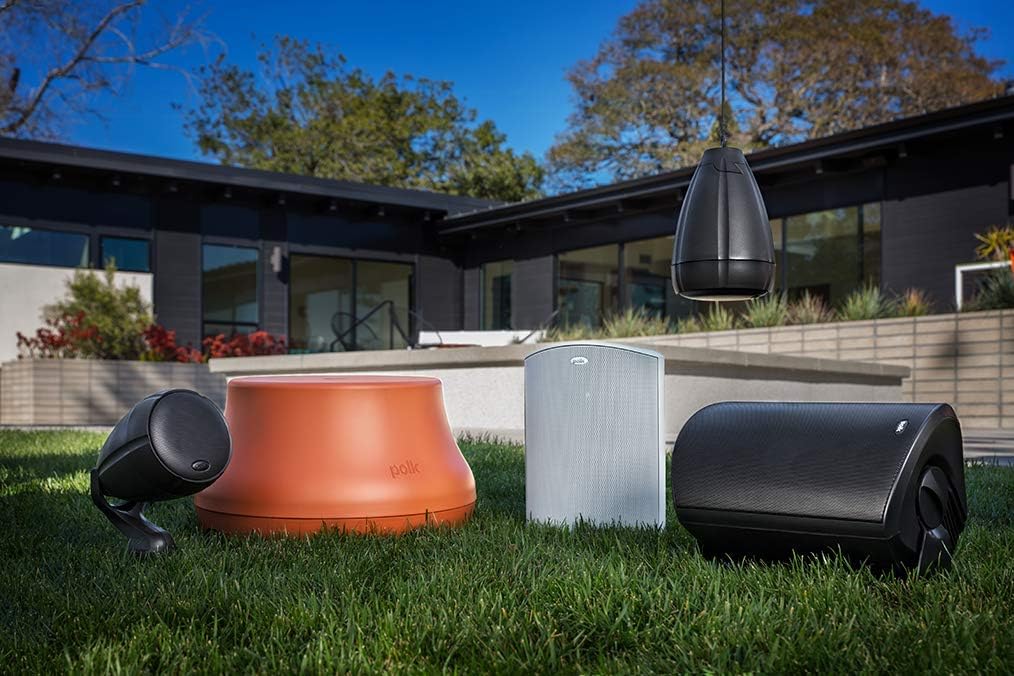 Polk Audio Atrium 5 Outdoor Speakers with Powerful Bass (Pair, Black) - All-Weather Durability | Broad Sound Coverage | Speed-Lock Mounting System: Home Audio & Theater