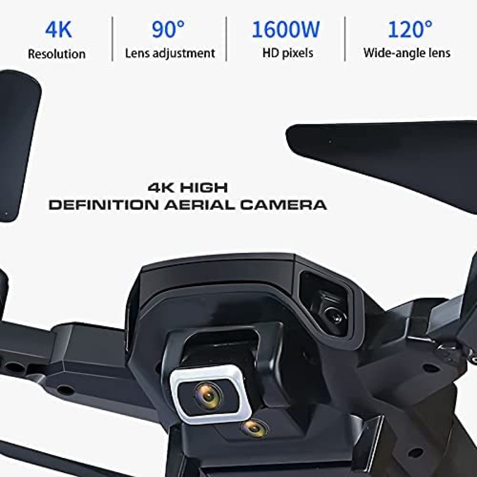 Quadcopter GPS Składane drony z kamerą 4K HD - 40 minut najdłuższego czasu lotu - Dron z kamerą dla dorosłych - Dodatkowy 1 futerał na baterię
