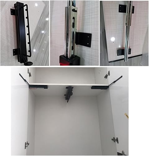 Miniatura 7 de Closet Clothes Pull-Out Rail Hanger Rod Wardrobe Retractable Valet Rod 260mm 310mm 360mm 410mm 460mm Thick Metal Base Load-bearing 35kg  Size  1024in