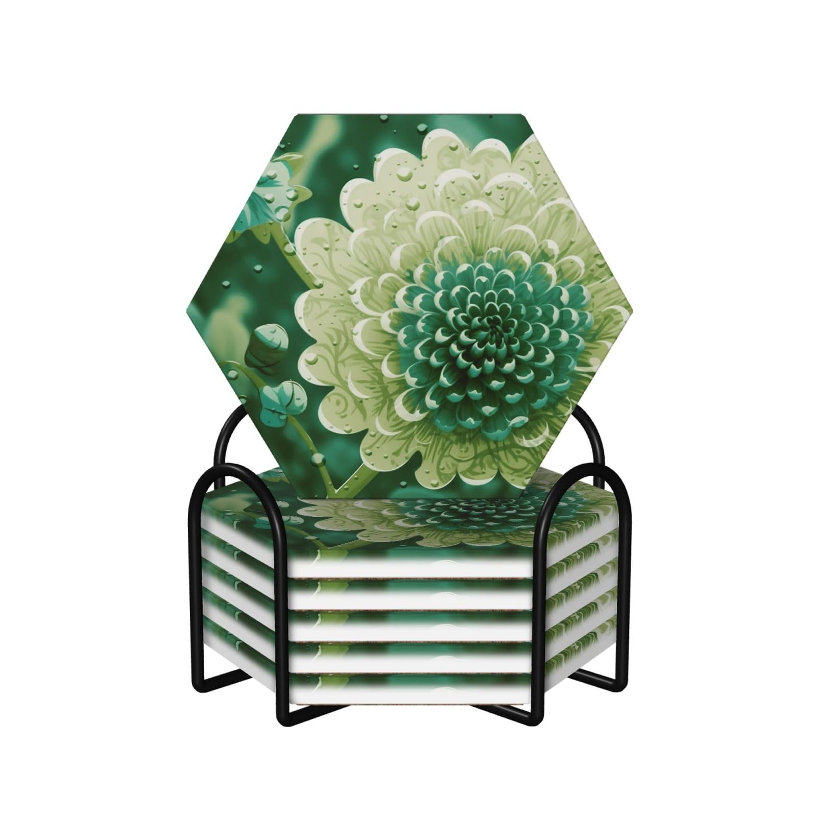 Dessous de verre décoratif en céramique de haute qualité et liège pour une table élégante