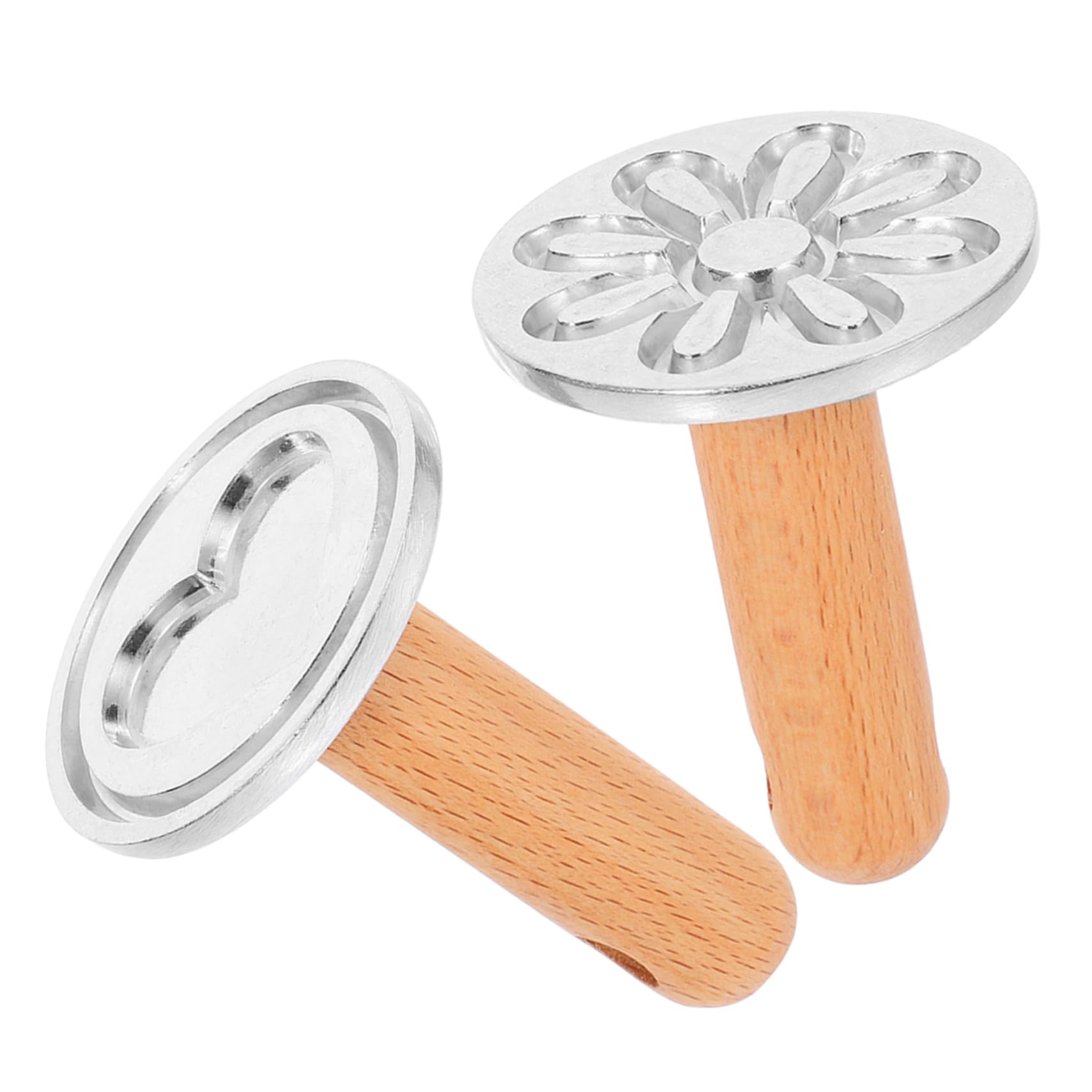 DECHOUS 8stücke Teiliges Ausstechform Holz Für Kekse Herz Blumen- Wiederverwendbare Backform Für Kreative Plätzchen Und Fondant-dekoration