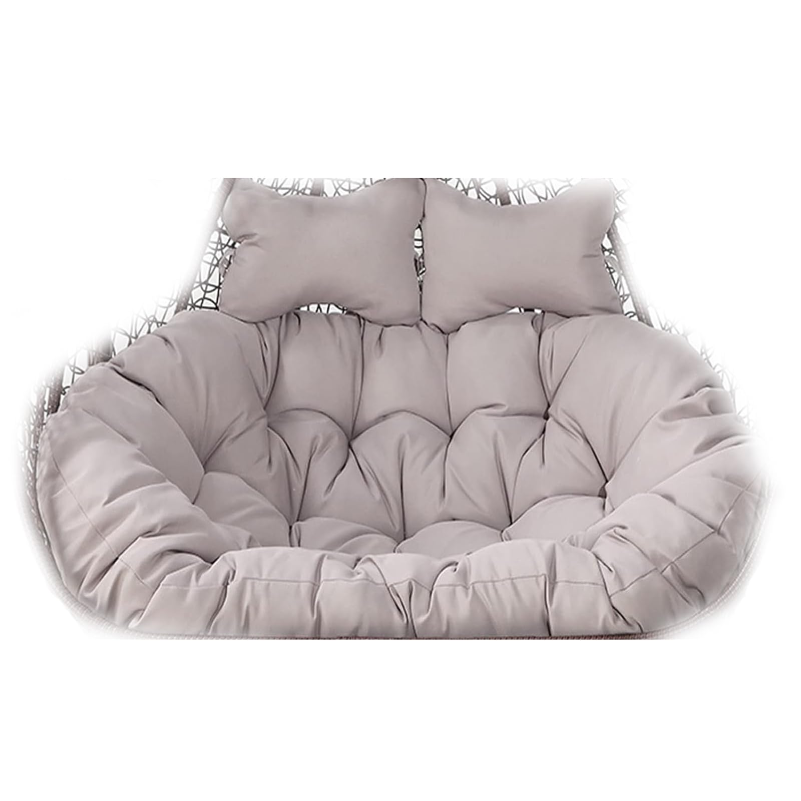 Silla huevo colgante de 2 plazas exterior con doble cojín mullido