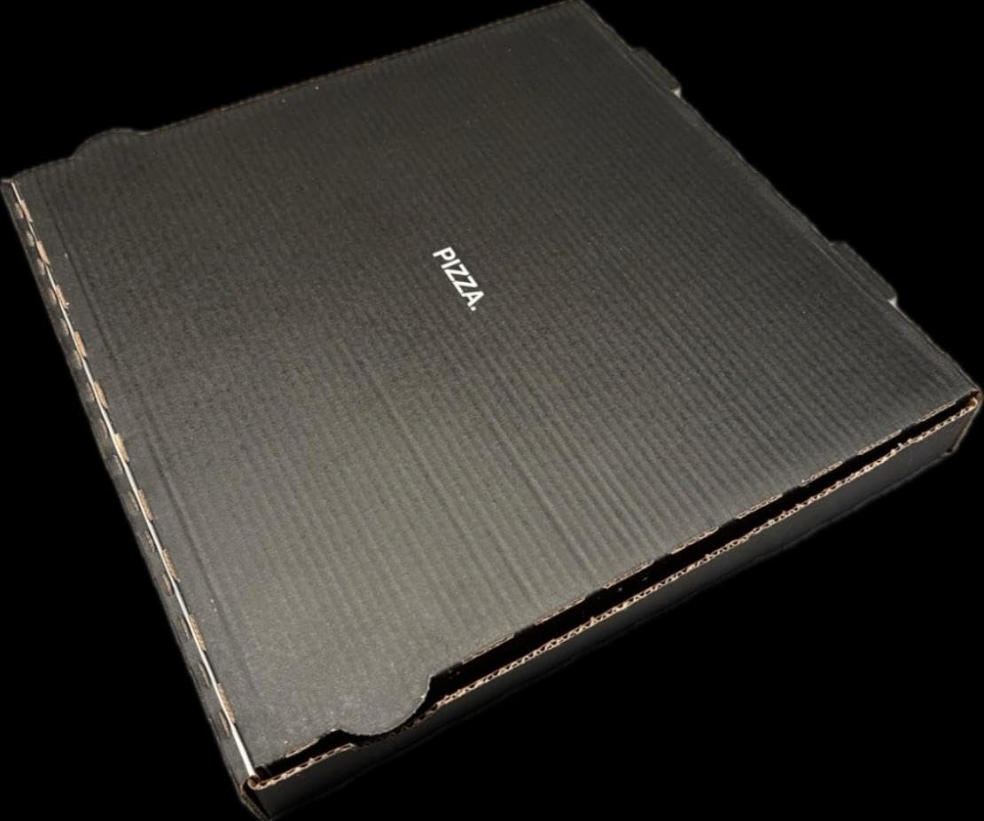 Pizzakarton - Pizzaboxen - Pizzaschachtel - schwarz - 100 Stück - 32x32x4 - edel - "Der Schwarze"