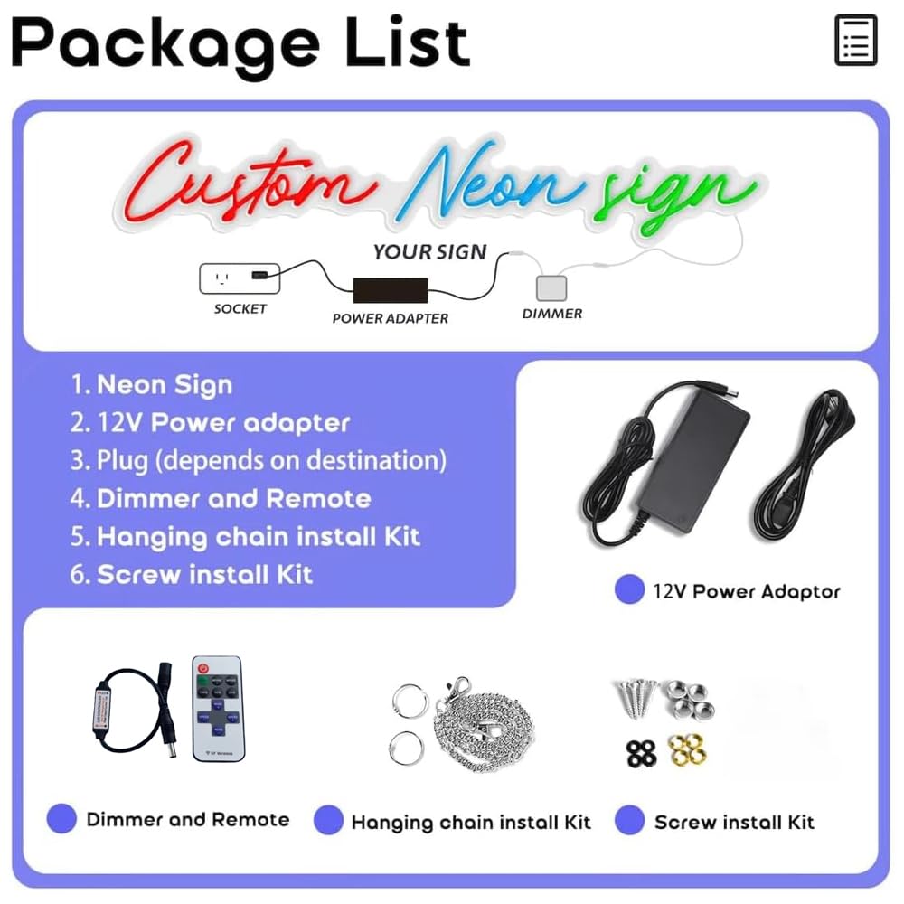 Logo Neon Schild Personalisiert UV-gedrucktes LED Leuchtschilder