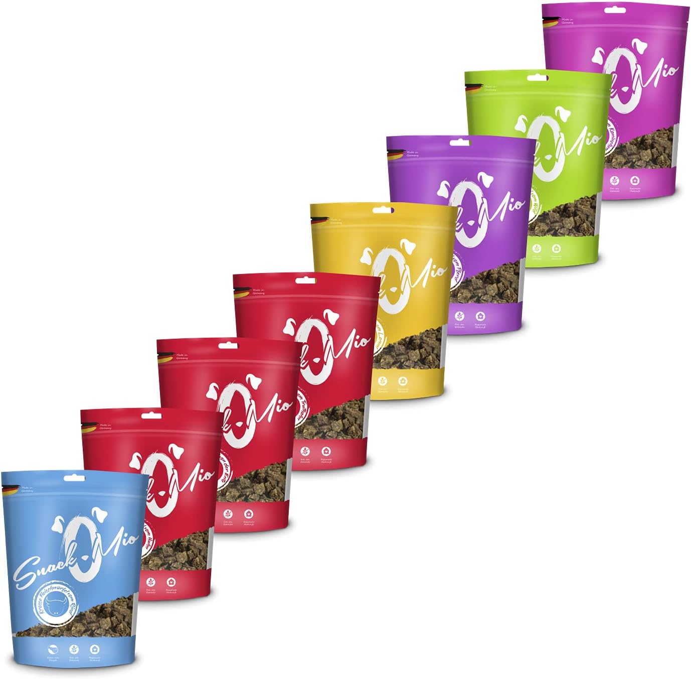 SnackOMio Krosse Meat Cube Mix - Premium Chew Treats for Your Dog 8 x Delicious, Pack of 1 x 1 kg