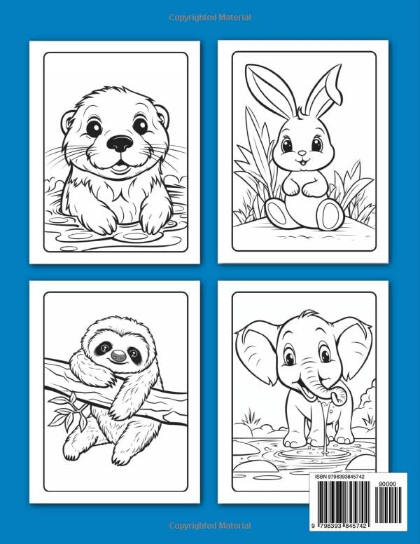 Miniatura 2 de Cute Animals Coloring Book for Kids 50 Irresistibly Cute Coloring Pages of Baby Animals to Keep Your Little Ones Busy and Happy!