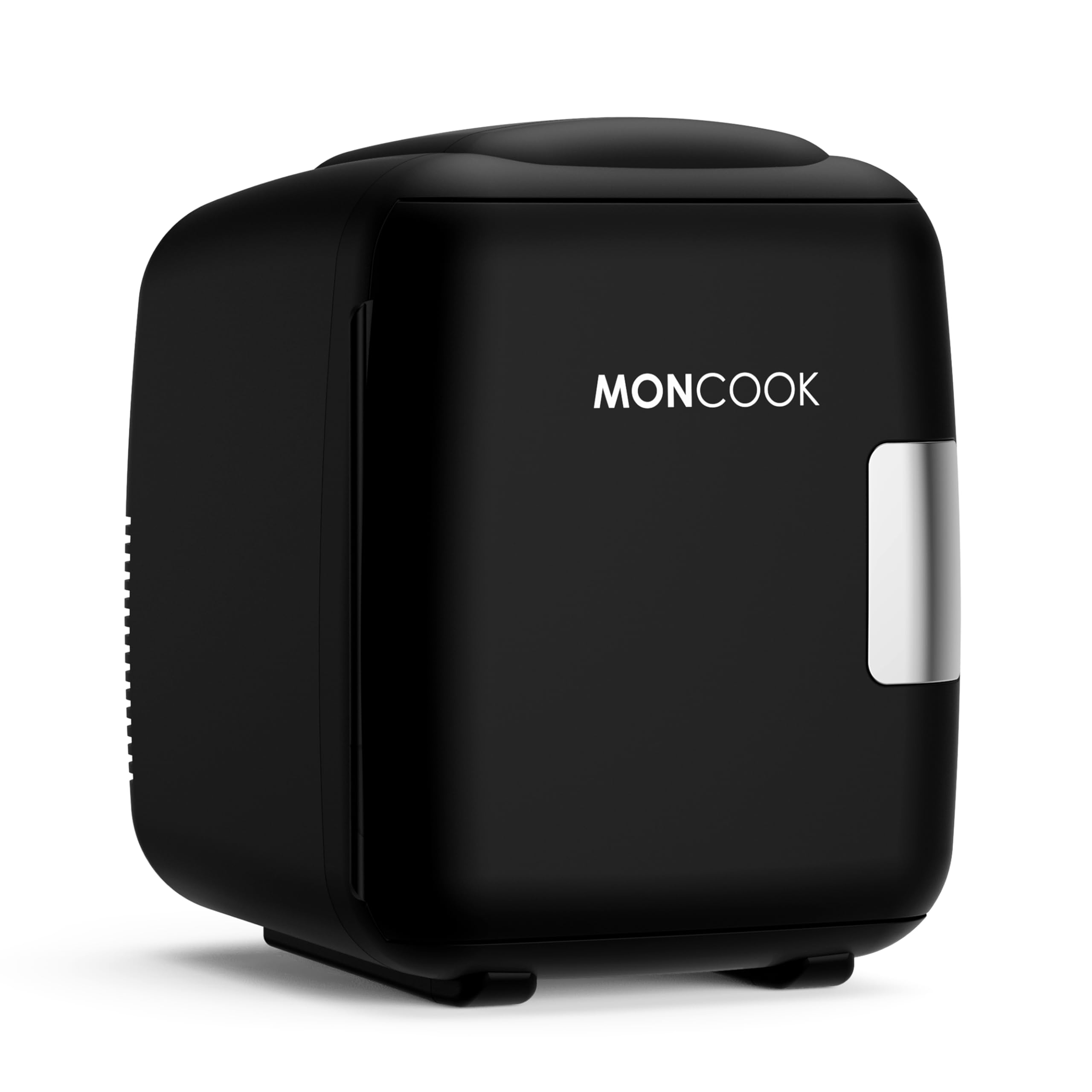 MONCOOK Mini Fridge For Bedrooms - Small, Portable & Quiet Mini Fridges For Skincare, Medicine, Food & Drinks - Cooling & Warming Function - Perfect For Home, Office, Car Or Travel - 14L - Black Mono