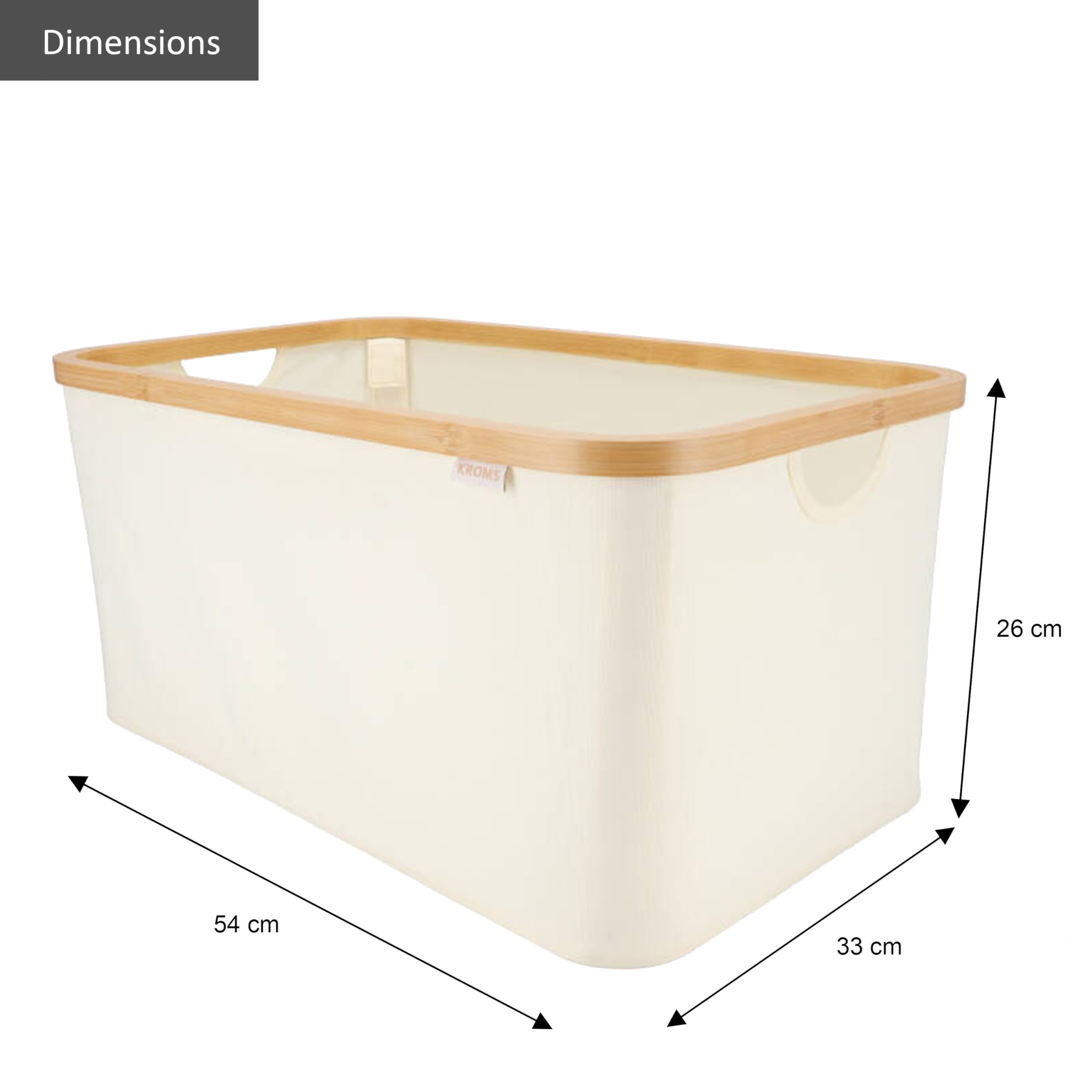Corbeille a linge 45L - Beige - Panier a linge sale - Panier rangement - Panier a linge pliable - Corbeille a linge pliable