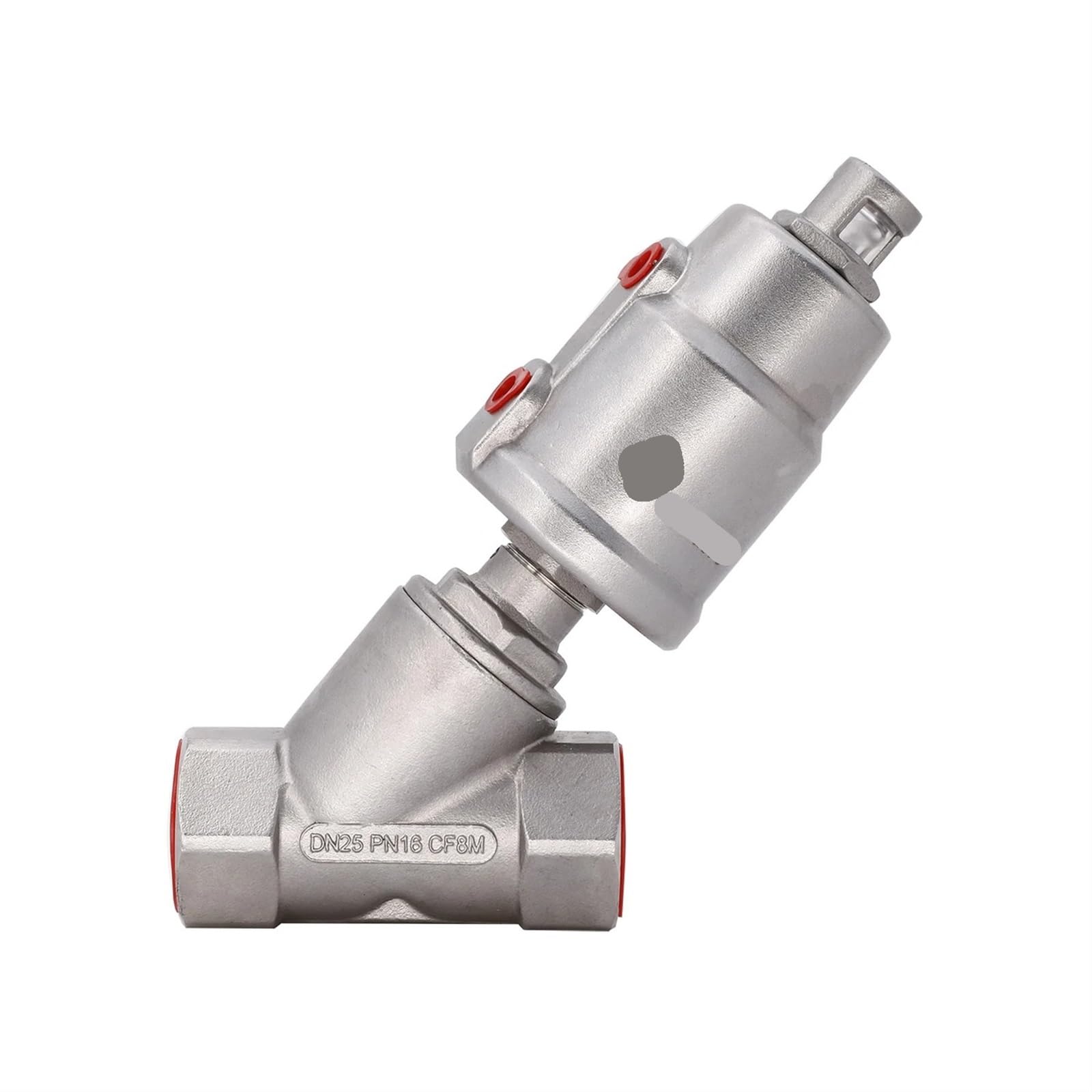 Vanne pneumatique inox DN50 de haute résistance 16 bar soudée normalement fermée