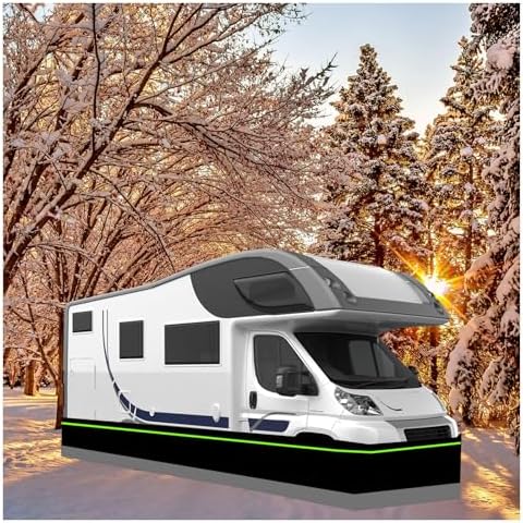 Insulated for Travel Trailers - 95cm Tall High-Density Fiberboard, Easy Install, 20m/65ft Weatherproof Mobile Home Protection, Durable & Energy-Efficient