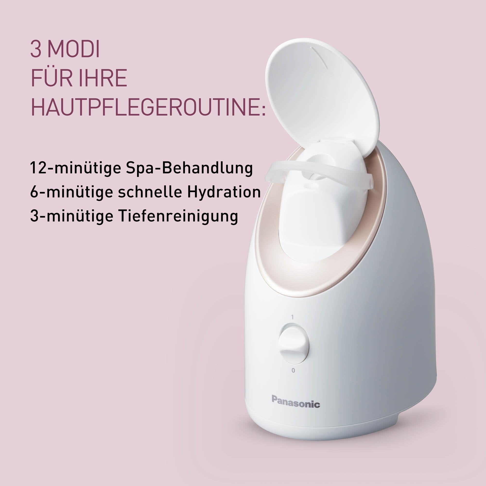 Panasonic Ionen-Steamer EH-XS01, Gesichtssauna, Nano-Ionen-Technologie, gründliche Gesichtsreinigung, Gesichtspflege, Mitesserentferner
