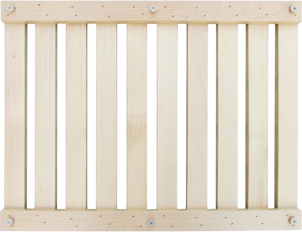 Falegnameria S.Andrea Pedana Doccia in Legno Naturale di faggio cm 77x60 Prodotta artigianalmente in Italia, Antiscivolo