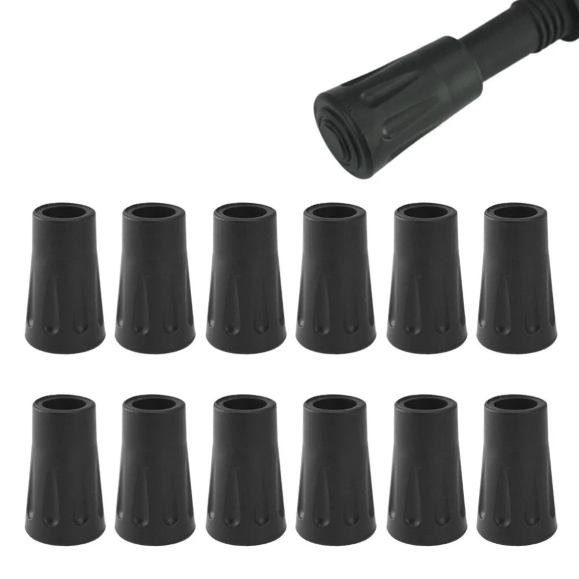 Protecteur De Canne Lot de 36 bâtons de randonnée de Rechange for Cannes d'escalade, Camping en Plein air, Capuchon de Protection en Caoutchouc pour Trekking BâTons De Marche