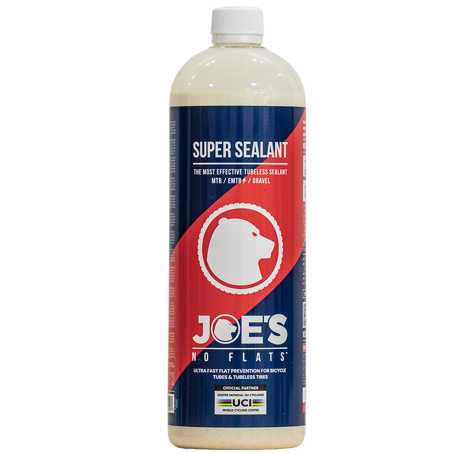 JOE'S NO FLATS Super Sealant - Gravel and MTB Bike Tires - Ultra-Fast Sealing for Tubeless and Inner Tubes | for Holes up to 0.25 Inches | Ready to Use Effective Puncture Seal