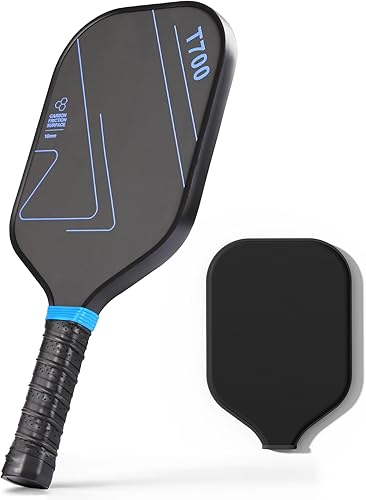 Palas de pickleball paletas de pickleball de fibra de carbono Pro T700 texturizadas - Raqueta de pickleball ligera para adultos jugadores potentes