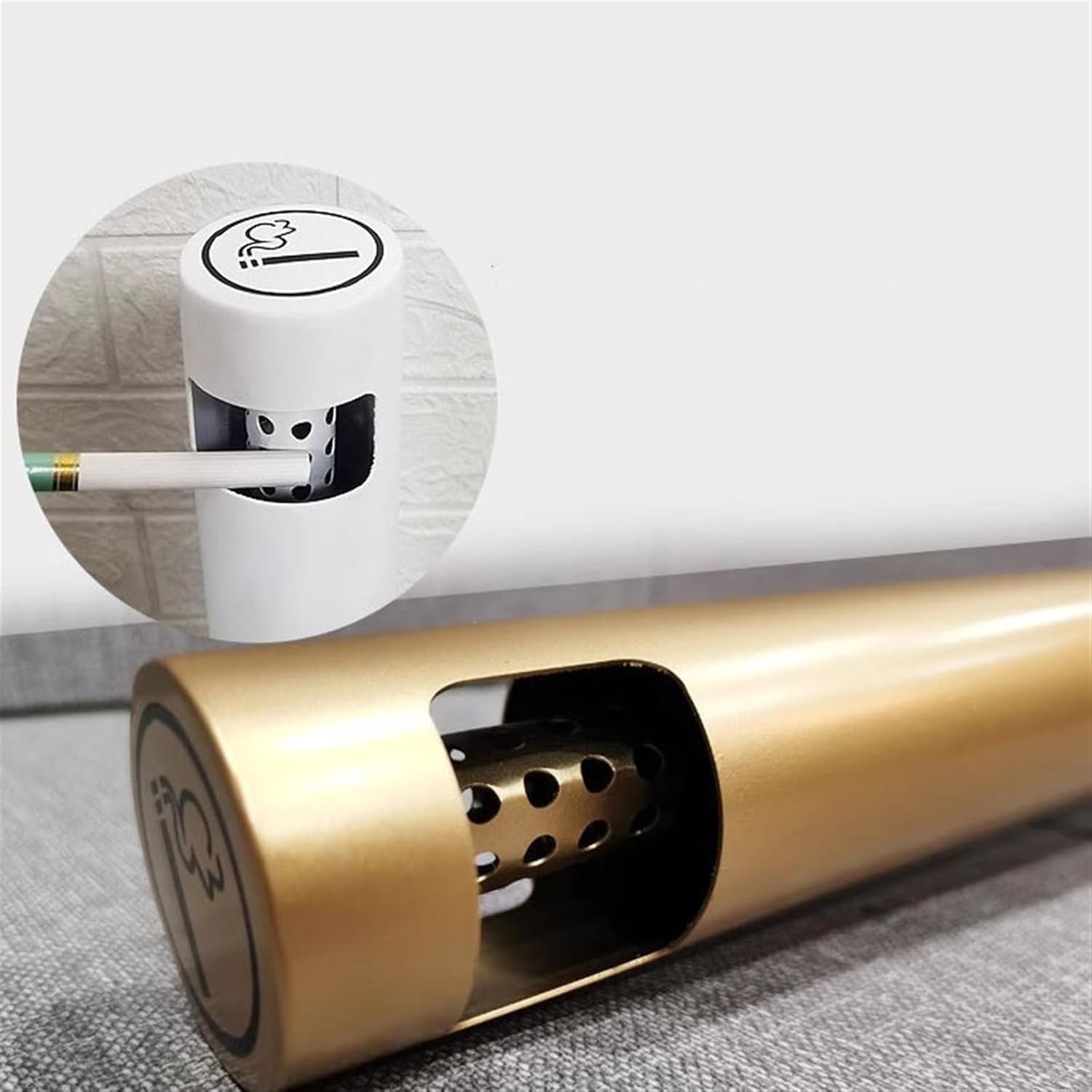 Ashtray Trash Can Stainless Steel Ash Column Smoking Area Vertical Cigarette Butt Column Cigarette Extinguisher Cigarette Butt Collector Outdoor Ashtrays for Cigarettes (Color : C)