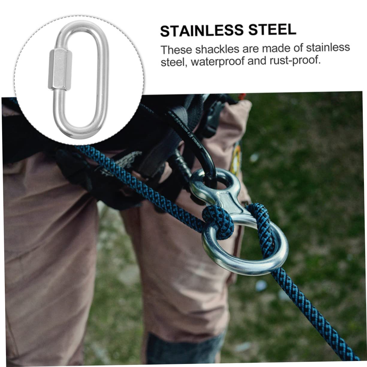 Alipis 10Pcs Heavy Duty Chain Link Hook Clips Secure Trailer Safety Chain Connectors Easy Install High Performance