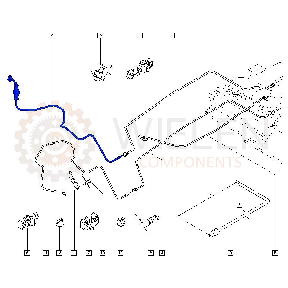 TUBO COMPATIBILE CON CARBURANTE VAUXHALL OPEL VIVARO A RENAULT TRAFIC II NISSAN PRIMASTAR 1.9 8200505325