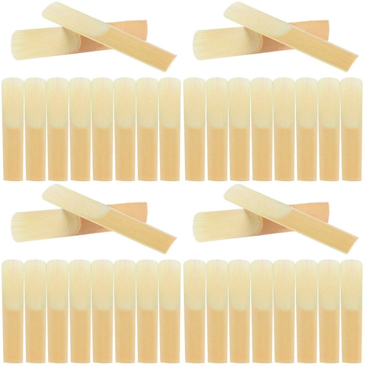 BESTonZON 40piezas Reeds Para Saxofón Soprano Cañas De Naturales Para Instrumentos Musicales Accesorios Para Saxofonistas