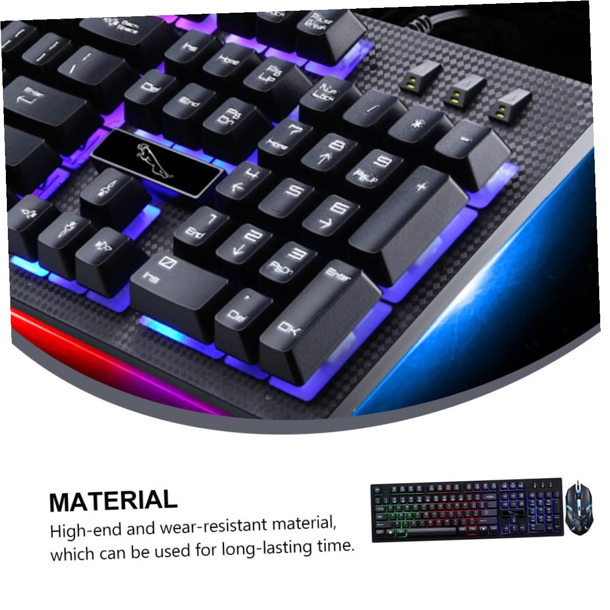 Ensemble Clavier et Souris de Jeu Mécanique 104 Touches Noir
