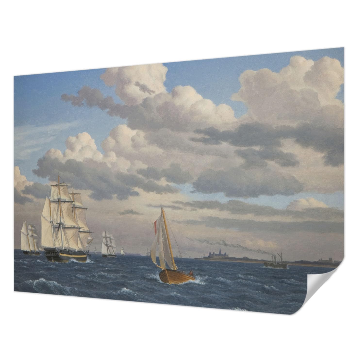 Papier peint adhésif résistant aux taches décor panoramique mer 208x146cm