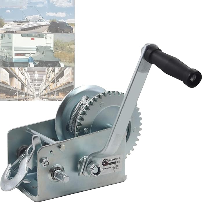 Buy SKADE Hand Winch Boat Winch, Hand Crank Winch with 10m Cable Manual