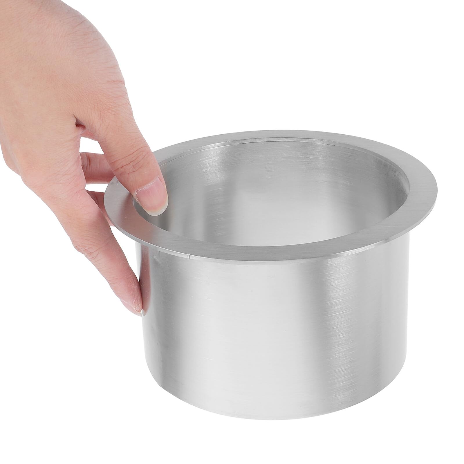 Veemoon Tapa Empotrada para Cubo de Basura de Acero Inoxidable Diseño Redondo Oculto para Encimera de Cocina y Baño Resistente y Compacta Adecuado para Espacios Pequeños y Escritorios