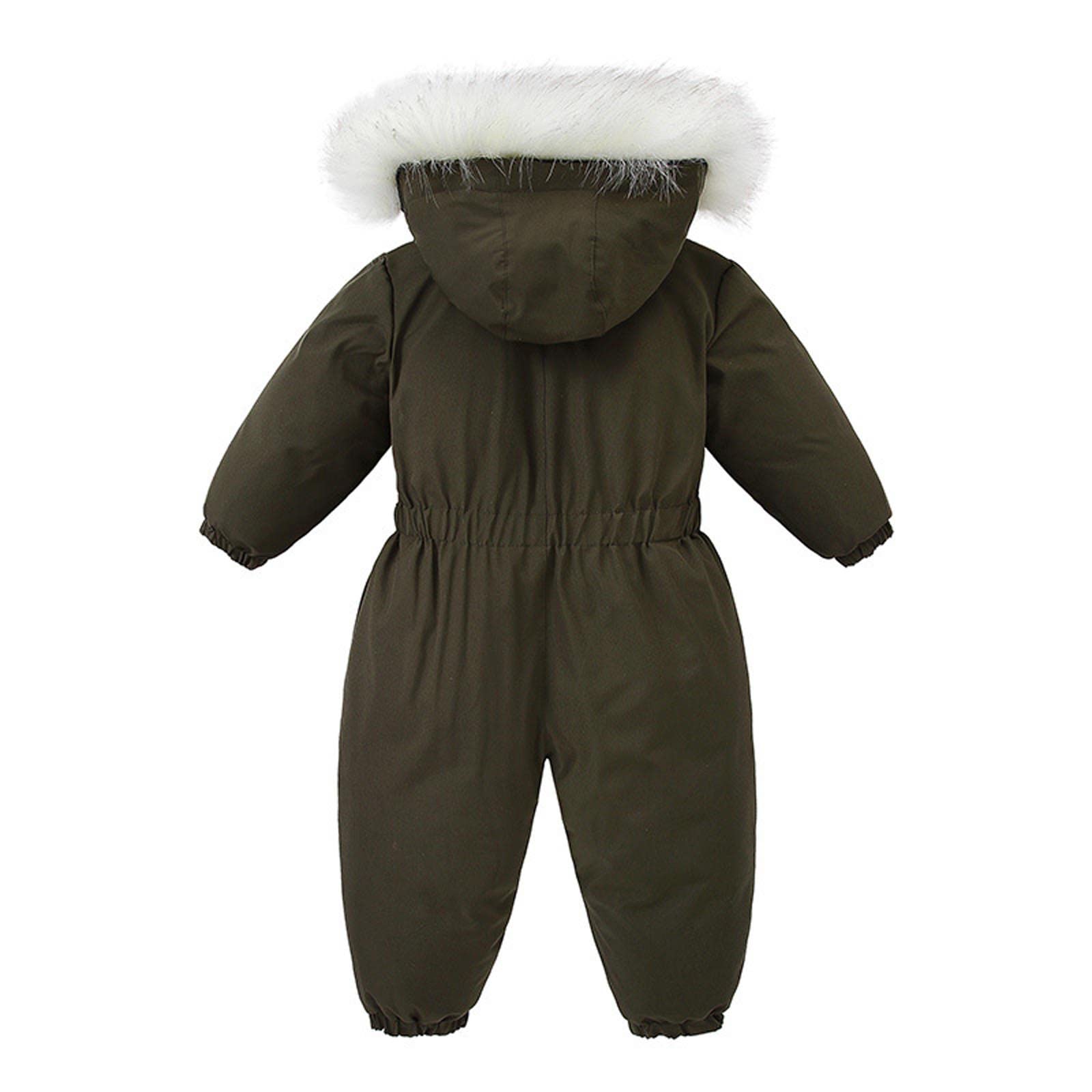 Combinaison de Ski une Pièce pour Enfant Bébé, Doudoune Manteau Garçons Filles Imperméable Coupe-vent Combinaisons de Neige Vêtements Rose 2-3 Ans en Duvet Combinaison d'extérieur softshell
