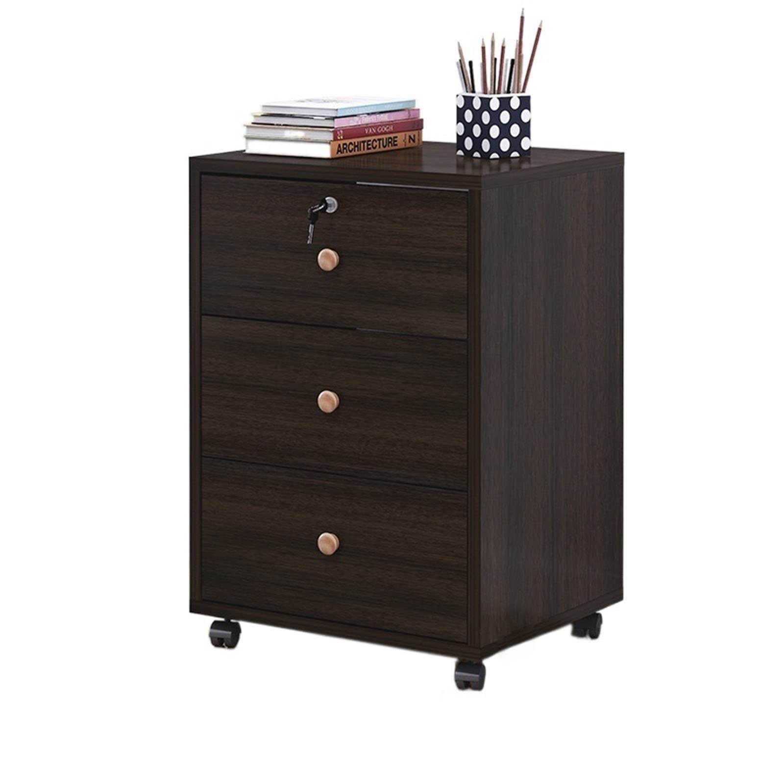 Aioneer Wooden Lateral File Cabinet Able Drawer Mobile Design For Office Storage Stylish Lagerschrank For Organizing Documents And Supplies-B3-Einheitsgr??e