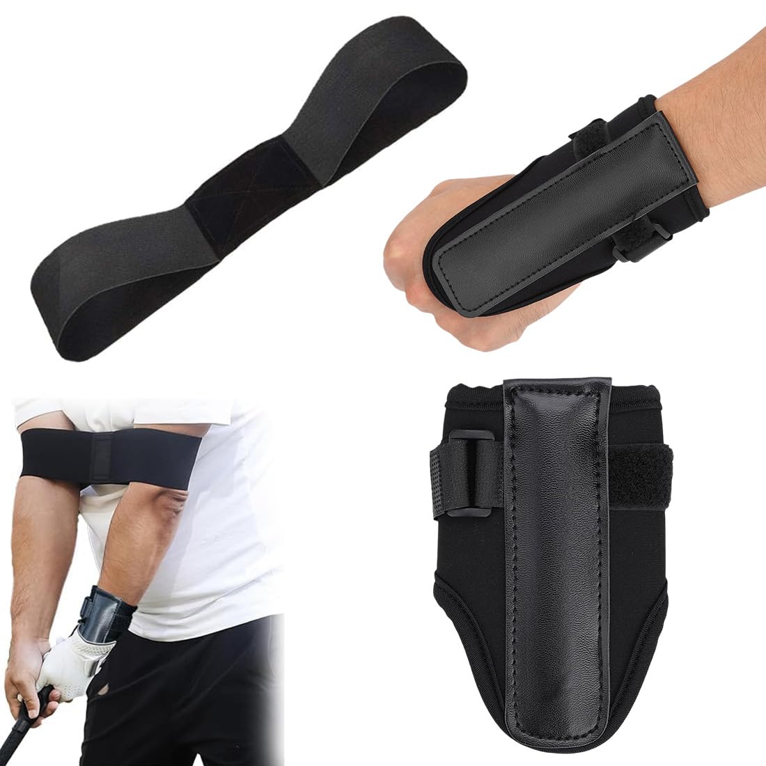 Golf Grip Trainer & Attrezzo di Correzione, 1pcs Fascia di Correzione Golf & Dispositivo di Esercizio per la Mano, Accessori Golf per Principianti