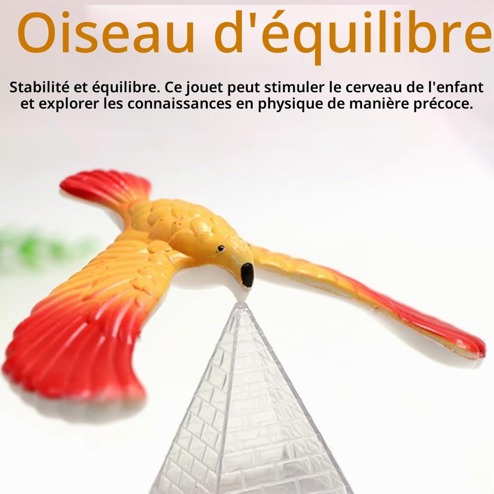 Oiseau Équilibre – Jouet Gravité, Abs, 17 Cm, Physique, Anti-stress, Bureau