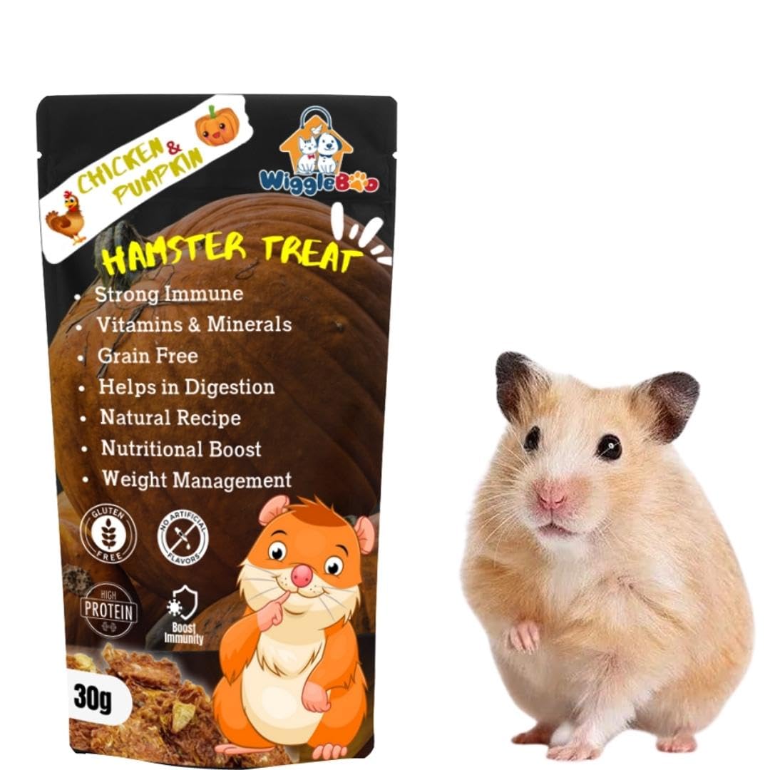 WiggleBoo Chicken & Pumpkin Hamster Treat | Protein Rich | Natural Detoxifier | for All Hamster Breed | Crunchy Food Snack (30g) (B09B4ZJ75T) Amazon Price History, Amazon Price Tracker