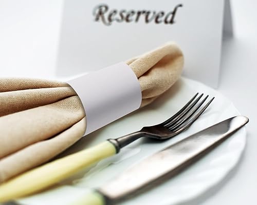 Miniatura 4 de Penta Angel Servilleteros de papel, 200 servilleteros autoadhesivos a granel para vajilla rodante, configuración de mesa, boda, evento, suministros