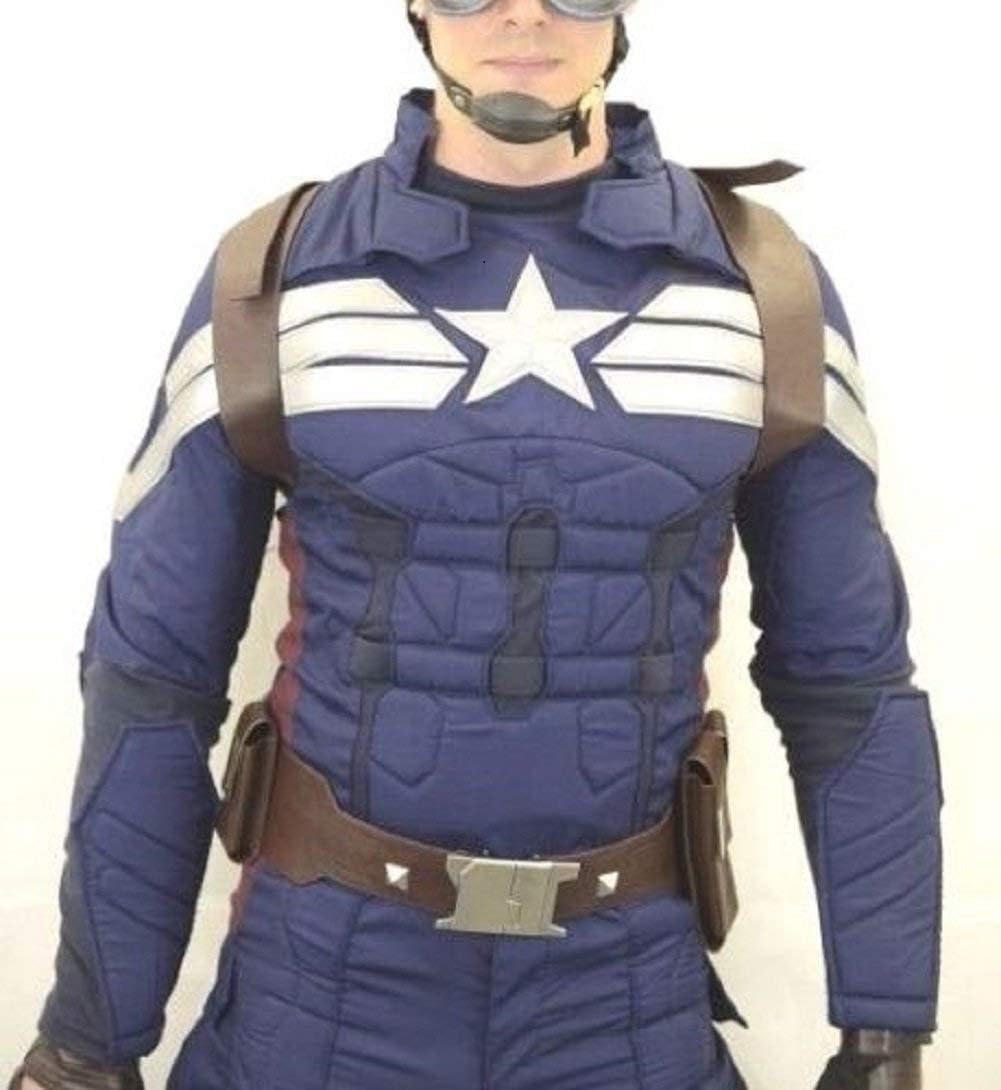 Captain HERO America Accessori Inverno Soldato Cintura Marrone Con Tasche E Imbracatura Funzionale Cosplay Utility Gear