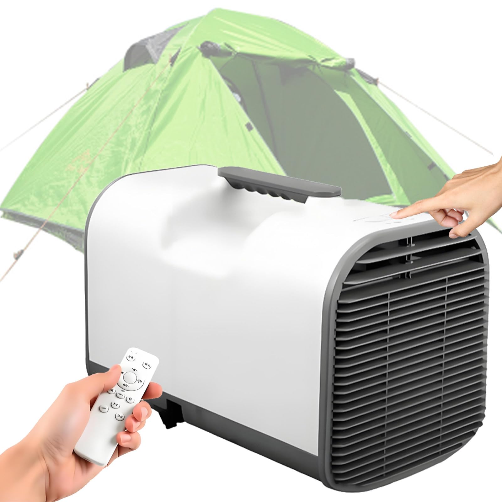 Unidad de Aire Acondicionado de 4400 BTU con Funciones de refrigeración, deshumidificación, Ventilador y Modo Nocturno; Aire Acondicionado portátil para Tiendas de campaña, caravanas garajes