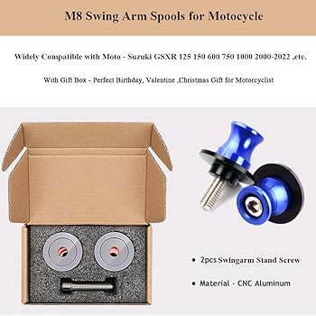 MTKRACING 8MM CNC Aluminum Motorcycle Swingarm Sliders Spools Paddock Stand Bobbins Swing Arm For Kawasaki