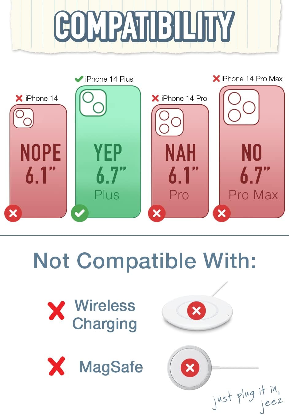 Smartish® iPhone 14 Plus Wallet Case - Wallet Slayer Vol. 2 [Slim + Protective] Credit Card Holder w/Kickstand - Drop Tested Hidden Card Slot Compatible w/Apple iPhone 14 Plus - Black Tie Affair - Image 5