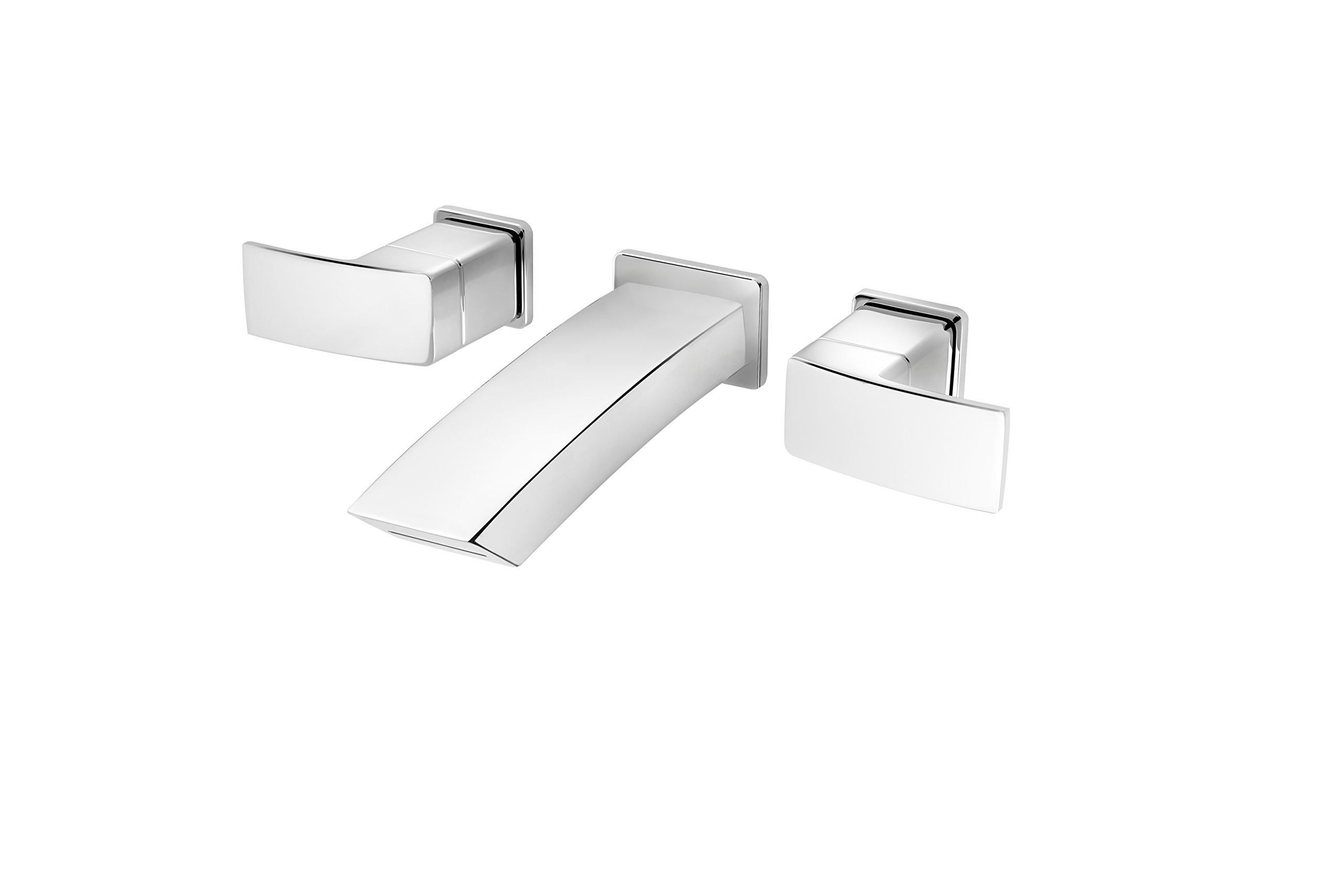 Pfister LG49DF3C LG49-DF3C Kenzo 2 Kulplu 8" Duvara Monte Banyo Bataryası Parlak Krom, 3 Delikli