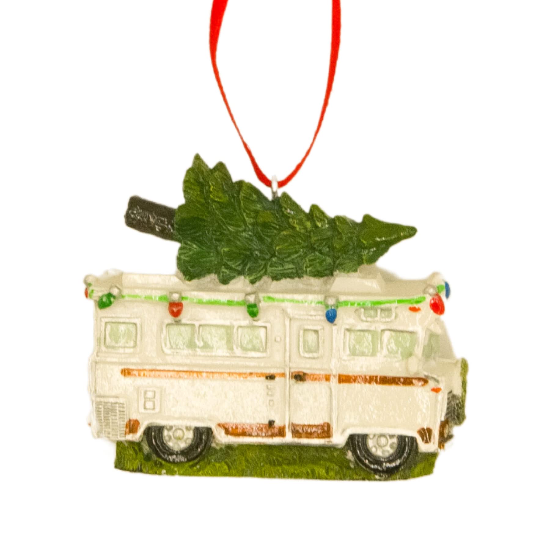 Classic Winnebago Camper with Tree Decorative Hanging Ornament, Christmas Tree Decorations, 2.75 Inch
