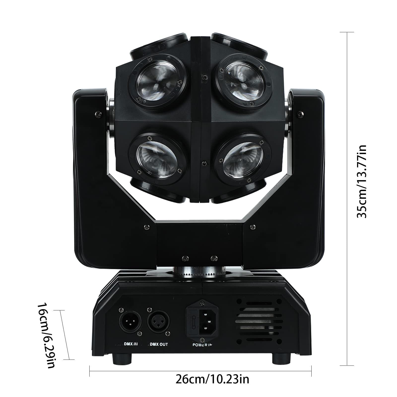 4-in-1-RGBW-Moving-Head-Bühnenlicht,kugelförmiges LED-Beam-DJ-Disco-Wash-Party-Licht,DMX512-13/15-Kanal-Effektbeleuchtung, 360 ° Drehung, Sound aktiviert,12 x 12W, für Bar-Club-Konzerthochzeiten