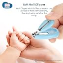 Kids Station 4 in 1 Grooming Kit for New Born Baby - Nail Cutter - Rounded Scissors - Baby Nail Filer - Tweezer - Kids Accessories Set - Ideal for Travelling & Home Use - Accessories Set To Keep Infants & Toddlers Clean - Perfect Nursery Gift - (Blue) gallery image