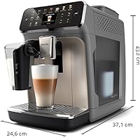 Vista 10 de Philips Máquina de café espresso totalmente automática serie 4400, sistema de leche LatteGo, molinillo integrado, 12 preajustes de café caliente